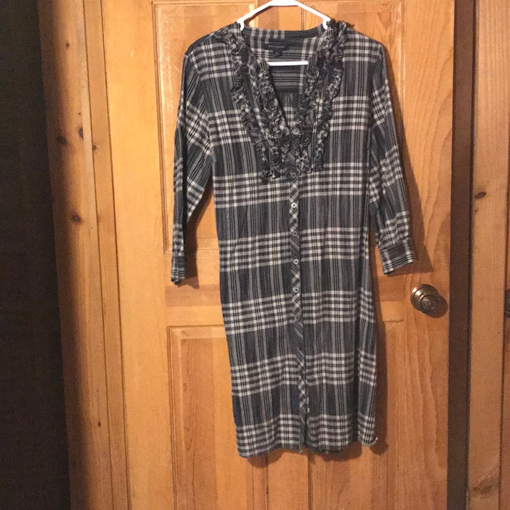 Black/white plaid dress